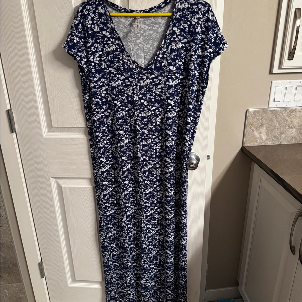 Floral Blue Maxi Dress